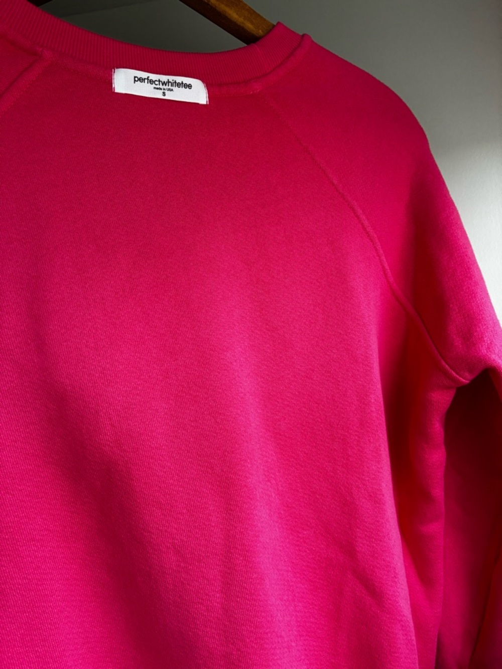 Perfectwhitetee Ziggy Inside out Sweatshirt in Pinkbloom bright pink in Size S - Picture 12 of 14